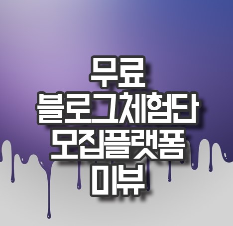 블로그 체험단을 통한 협찬 및 리뷰